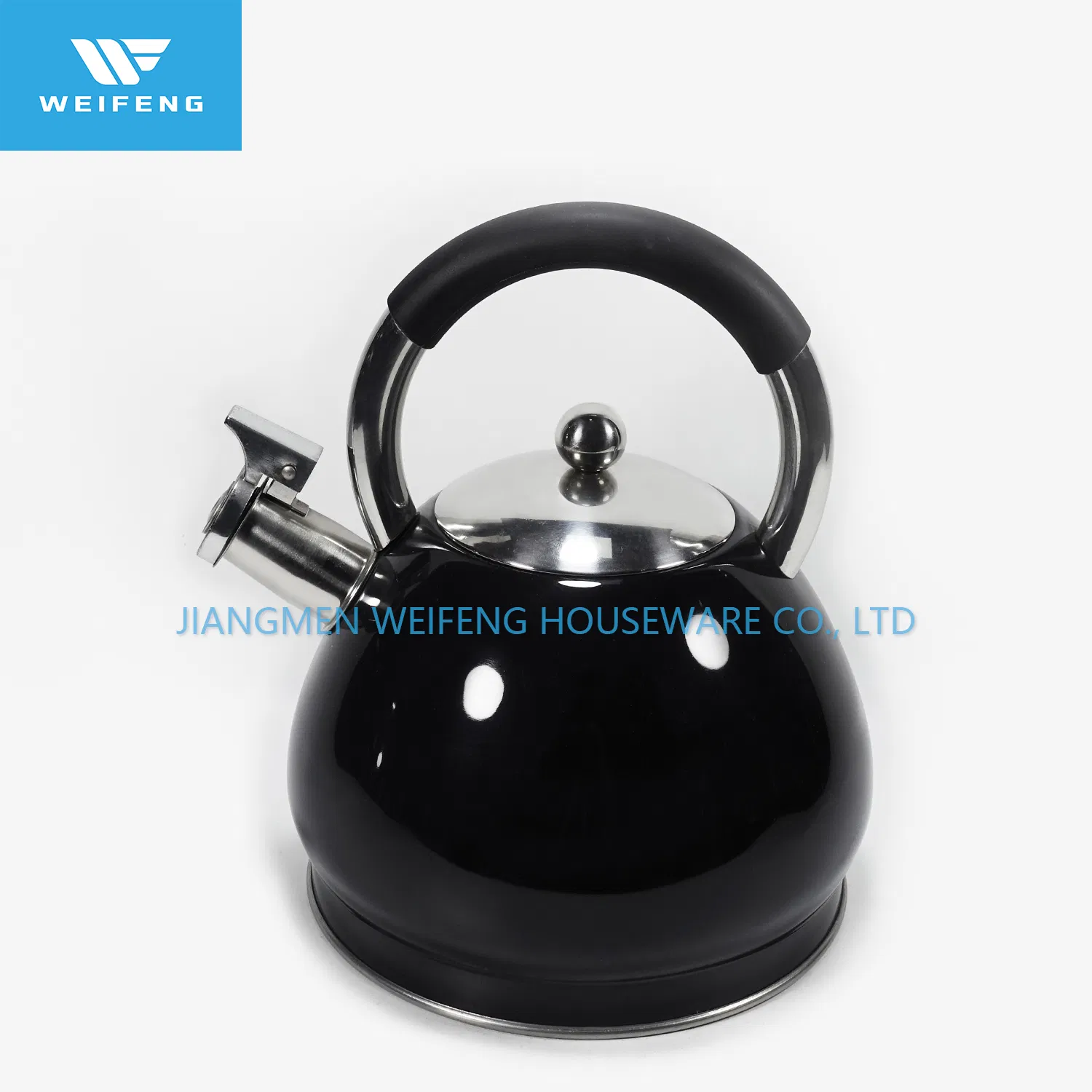 Kitchen Ware Tea Pot Stainless Steel Whistling Kettle in Black