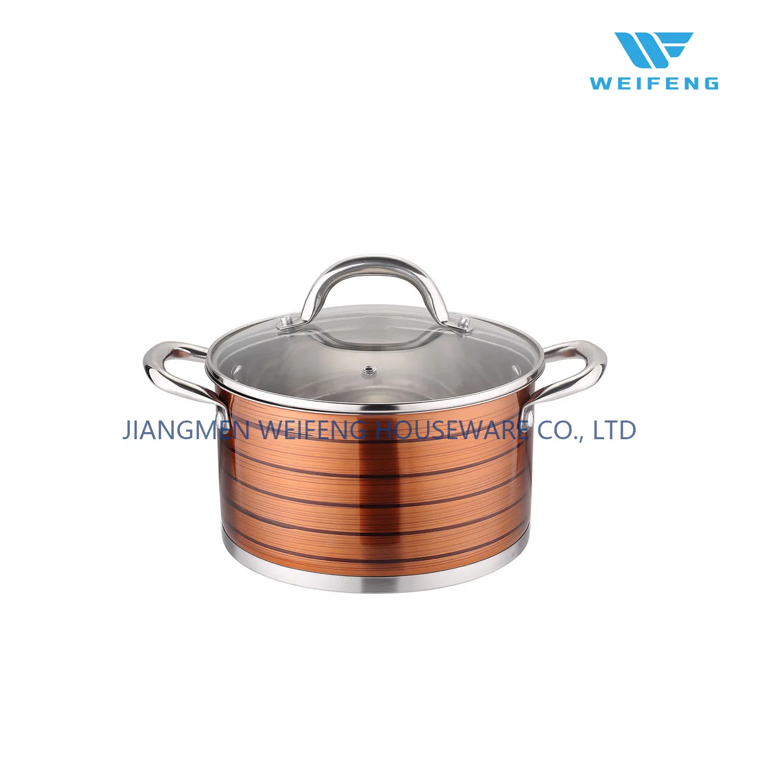 12 PCS Stainless Steel Cookware Set with Color Painting with Black Circle Lines
