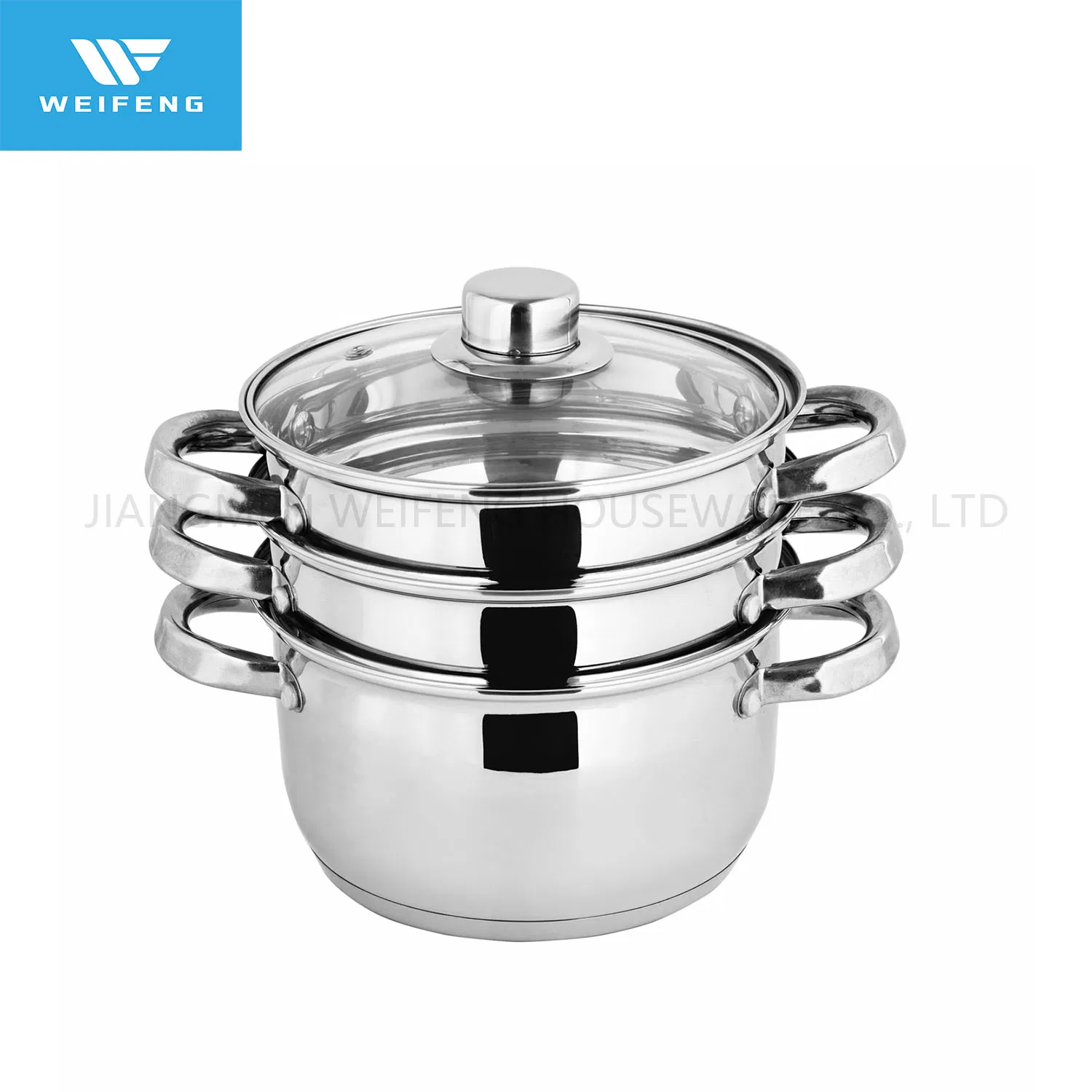 Juego de utensilios de cocina de acero inoxidable de 3 piezas, olla para cuscús, set de vaporera con tapa de vidrio