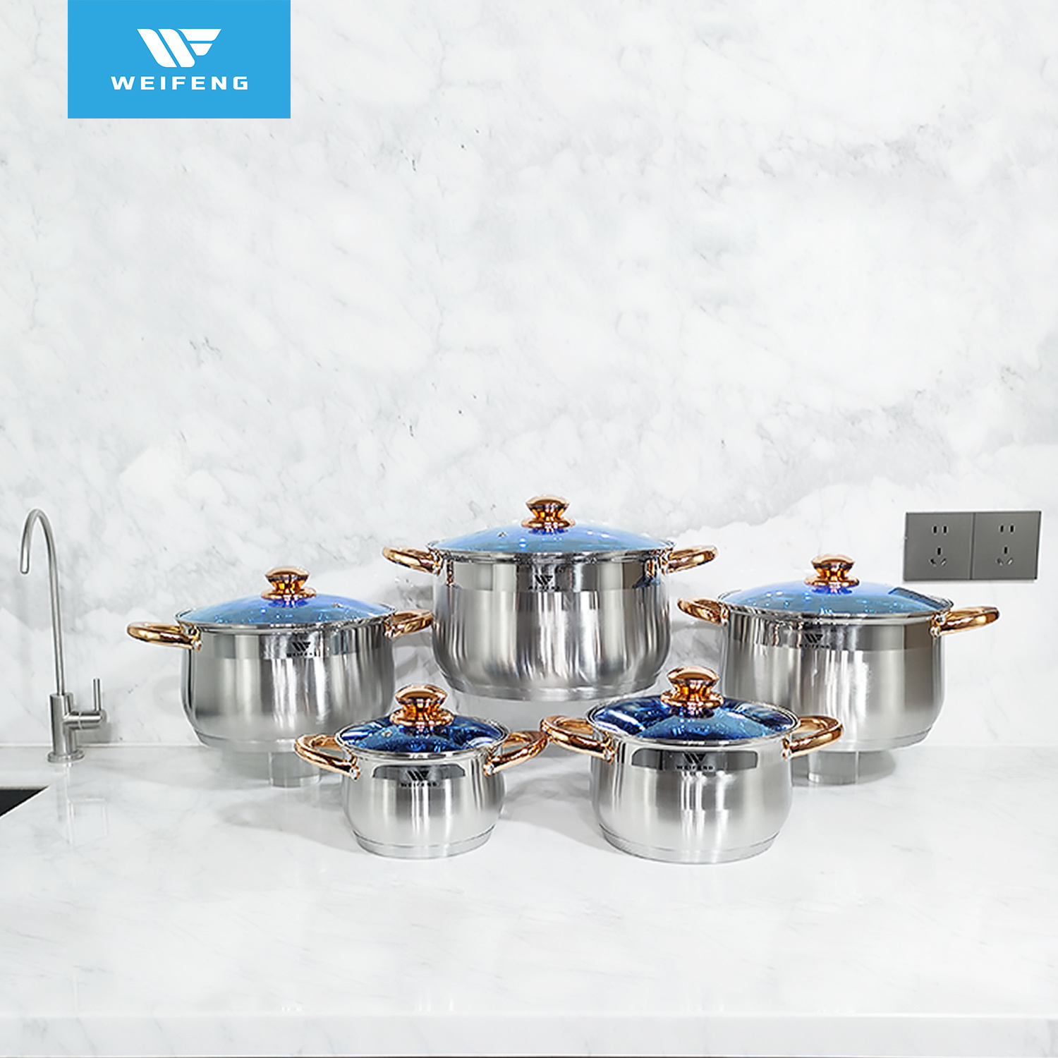 Premium and Durable Cookware, Belly Shape Body Stainless Steel Cookware