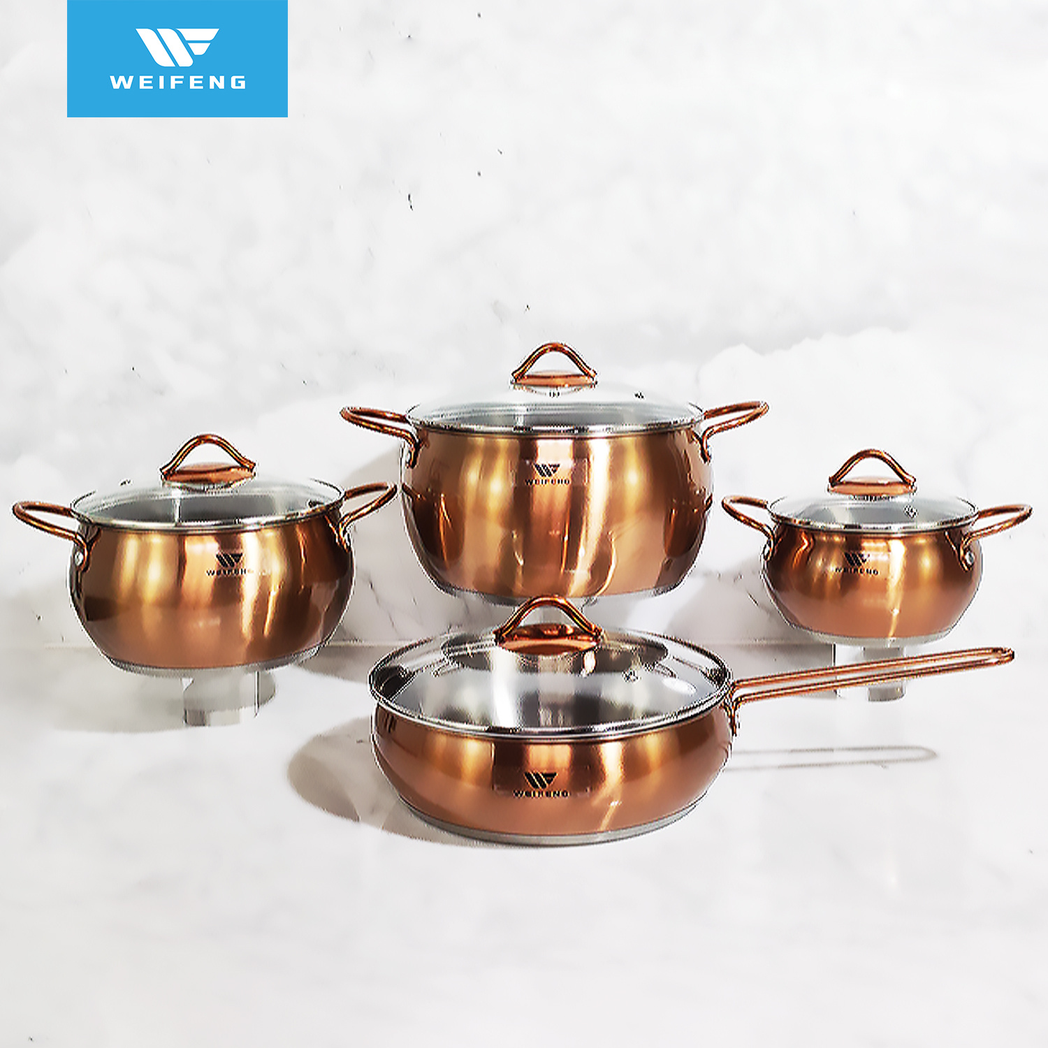 Kitchen Appliance Copper Color Plated Apple Shape Stainless Steel Cookware