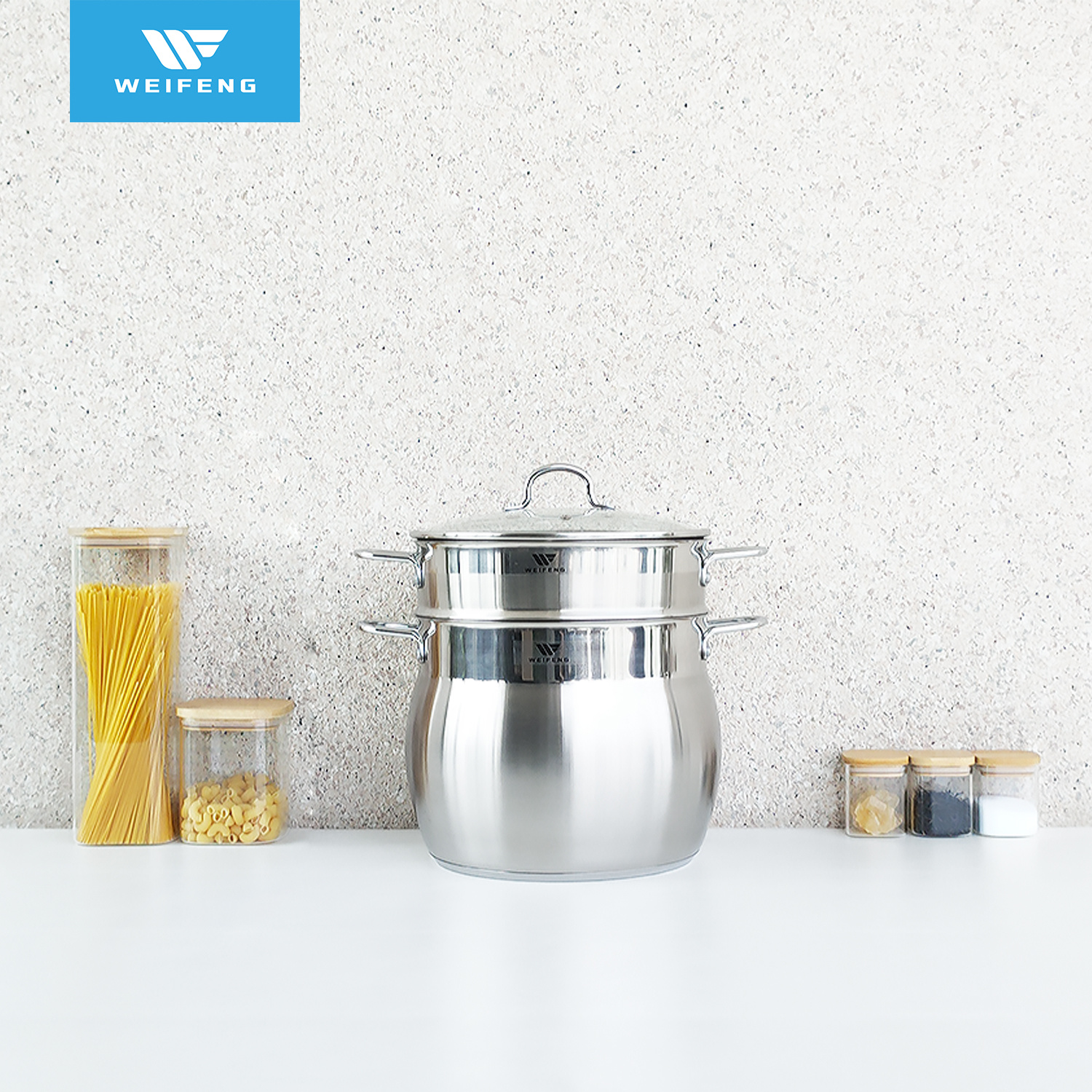 Big Belly Shape Stainless Steel Steamer Pot with Lid