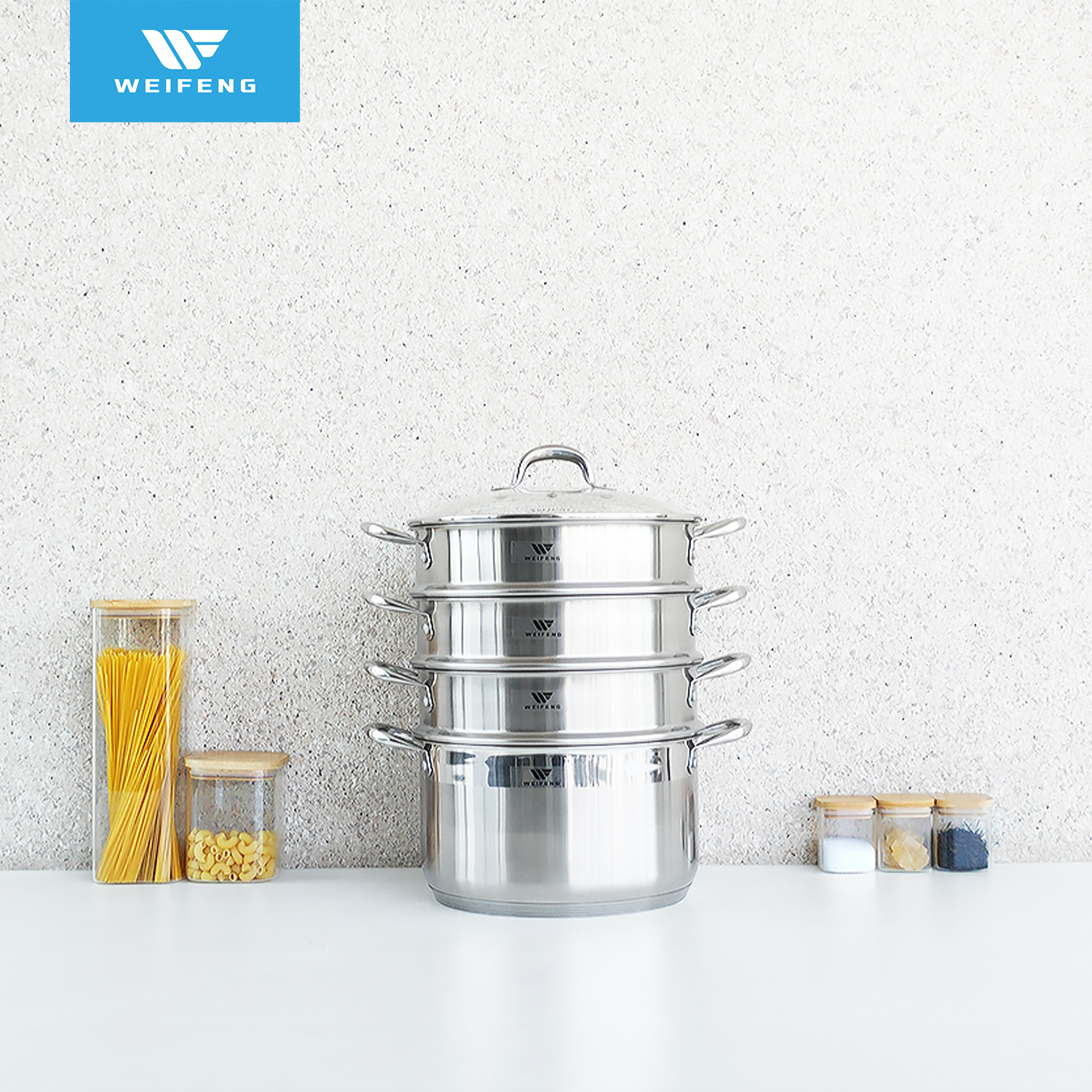 3-Tier Stainless Steel Steamer Pot with Lid
