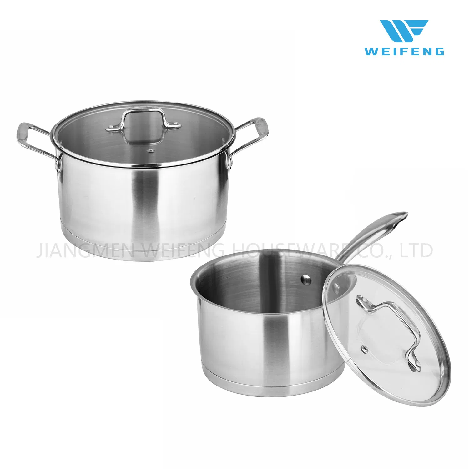 Bộ nồi inox 8 PCS đáy phẳng, Nồi cho thị trường châu Âu