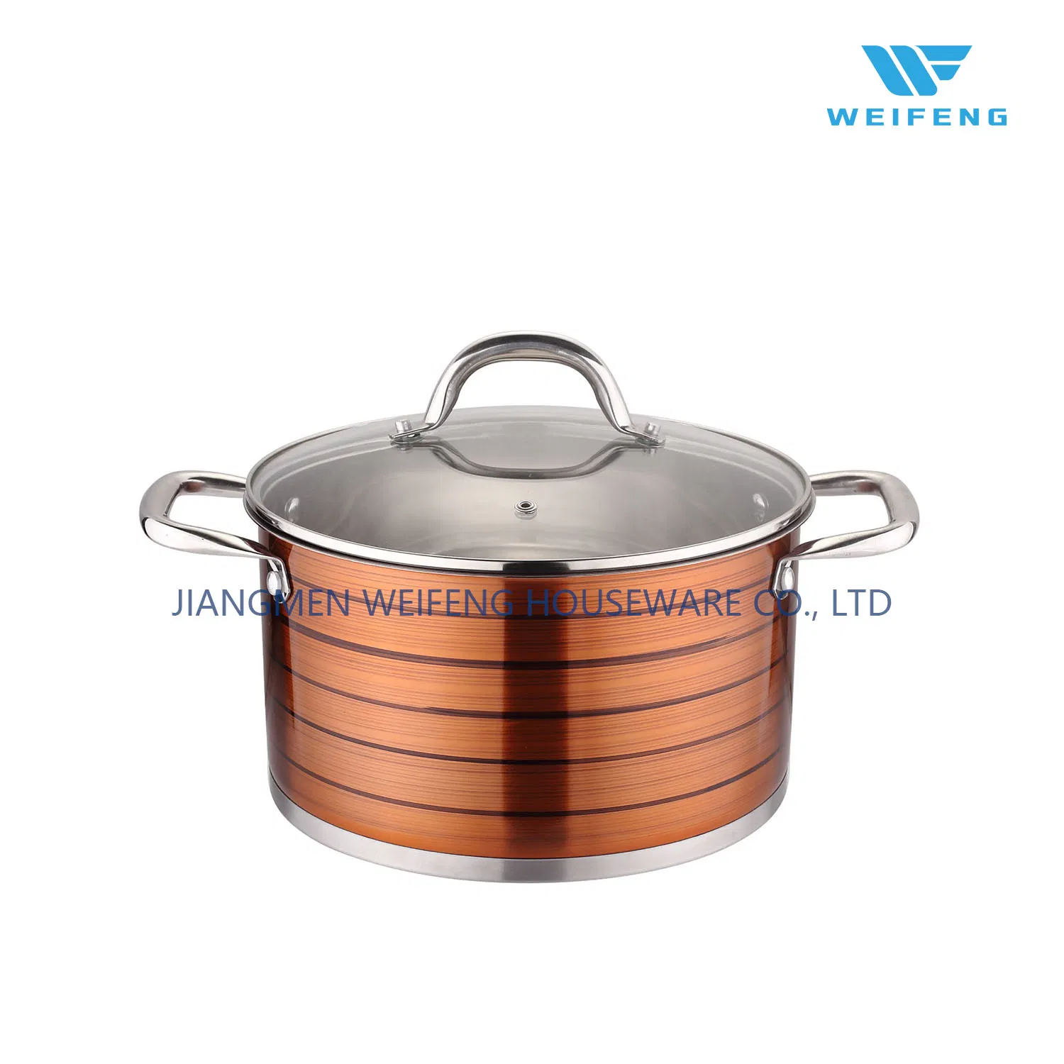 12 PCS Stainless Steel Cookware Set with Color Painting with Black Circle Lines