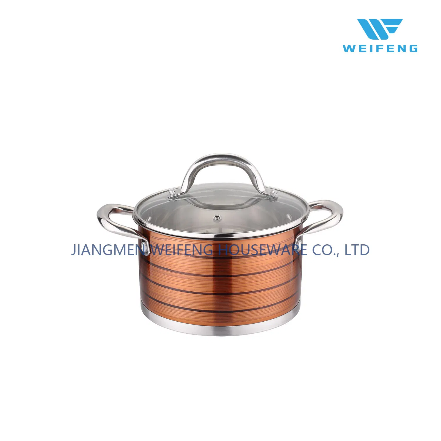 12 PCS Stainless Steel Cookware Set with Color Painting with Black Circle Lines