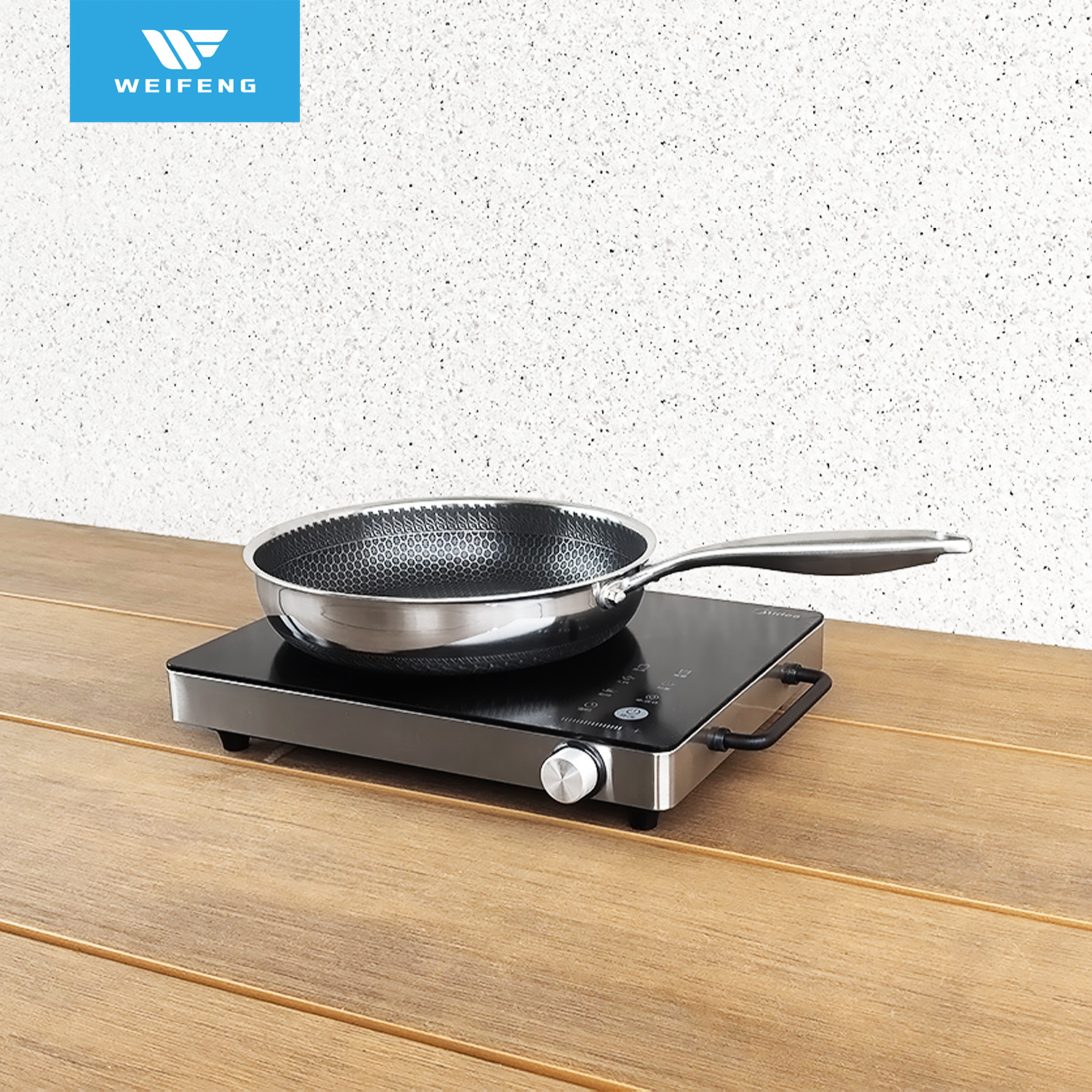 SS #304 Frypan High Quality Tri-Ply Honeycomb Non-Stick Frying Pan