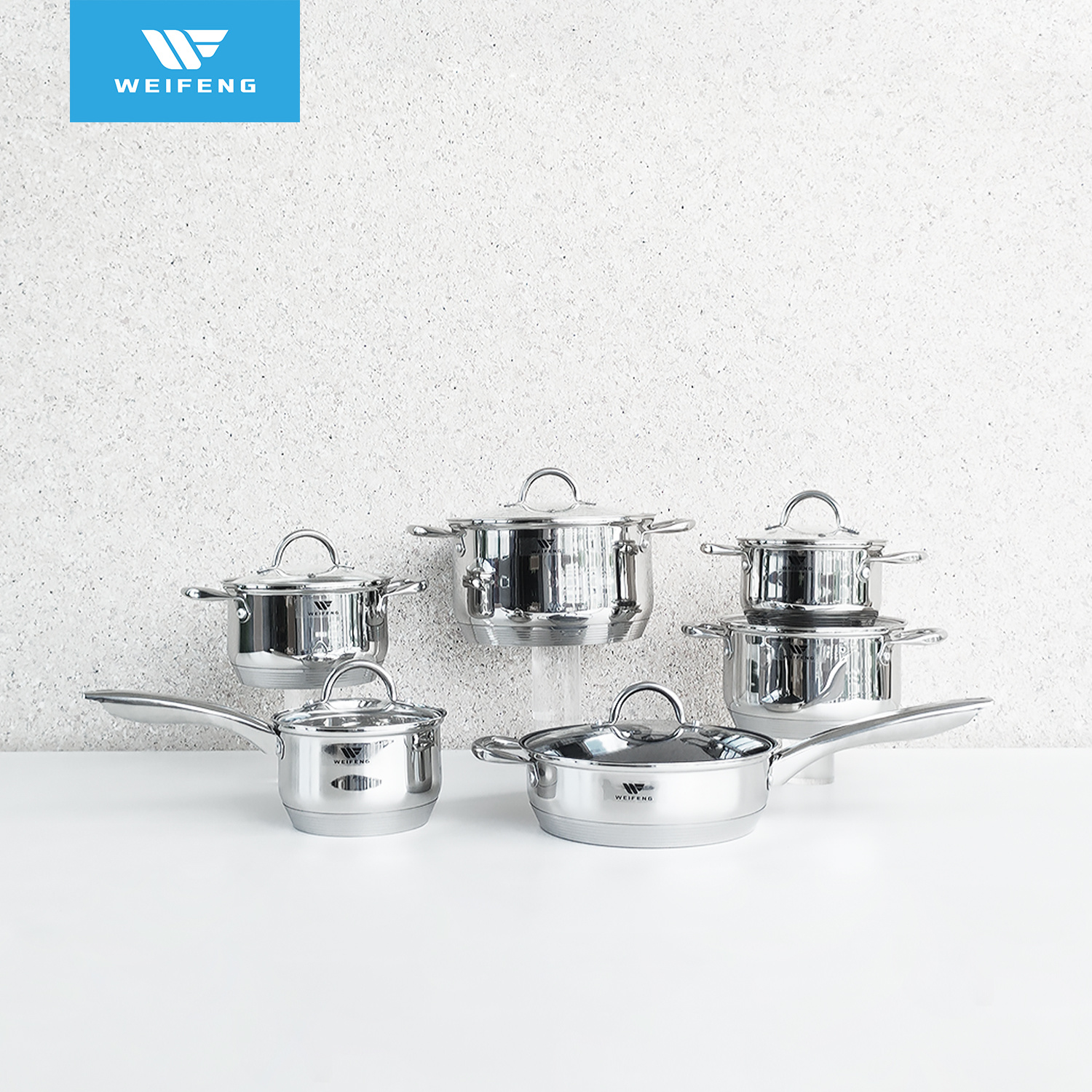 Durable Stainless Steel Cookware with Hollow SS Tube Knob