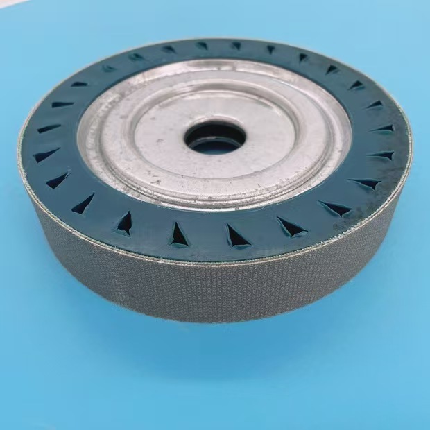Proveedor chino de ruedas expandibles de tambor de aluminio y goma de 6 y 8 pulgadas para piedras preciosas y vidrio