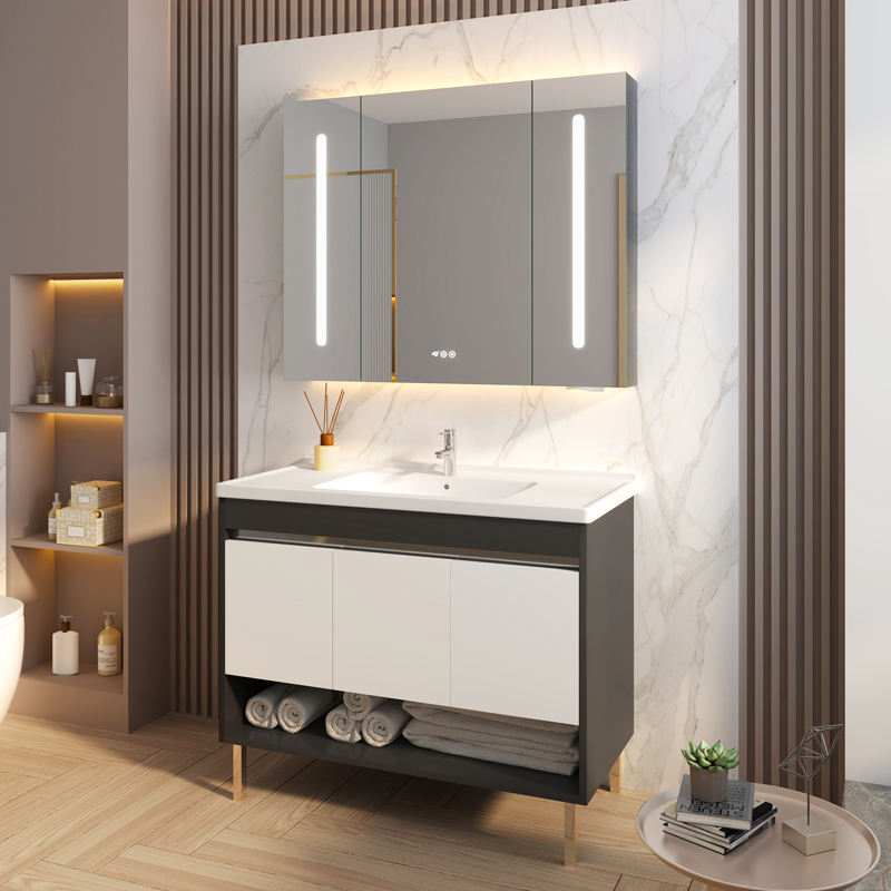 900mm Defog Mirror Cabinet 3 Doors Bathroom Cabinet