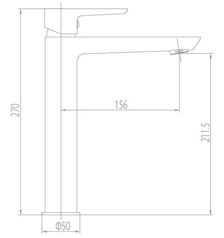 Tall Single Handle Basin Mixer