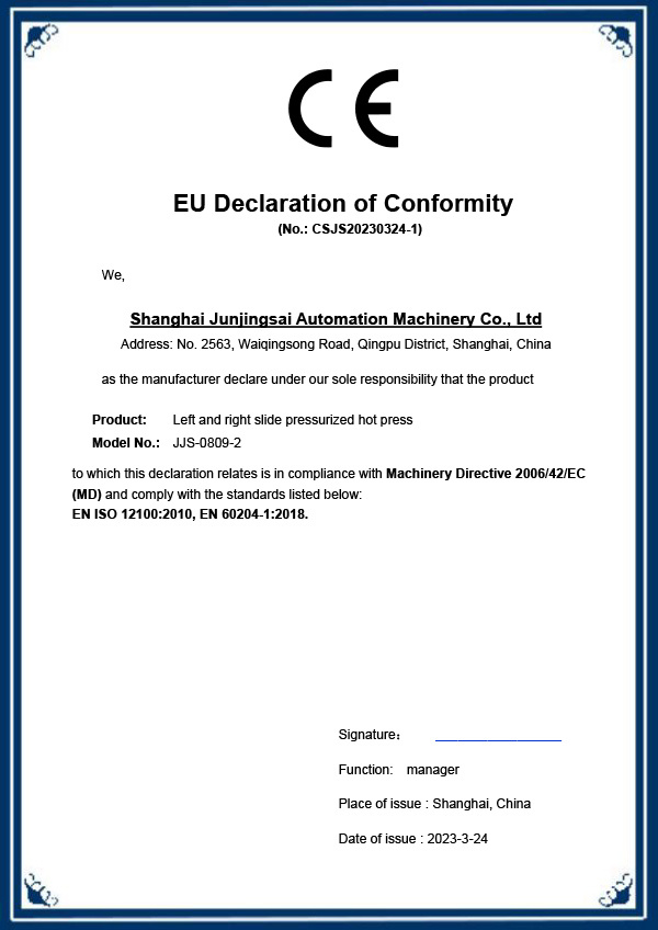 EU DECLARATION EU DECLARATION