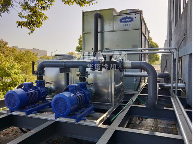 Closed cooling tower for hydraulic station