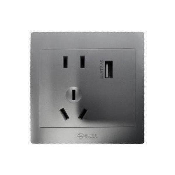 Two or three pole + USB socket