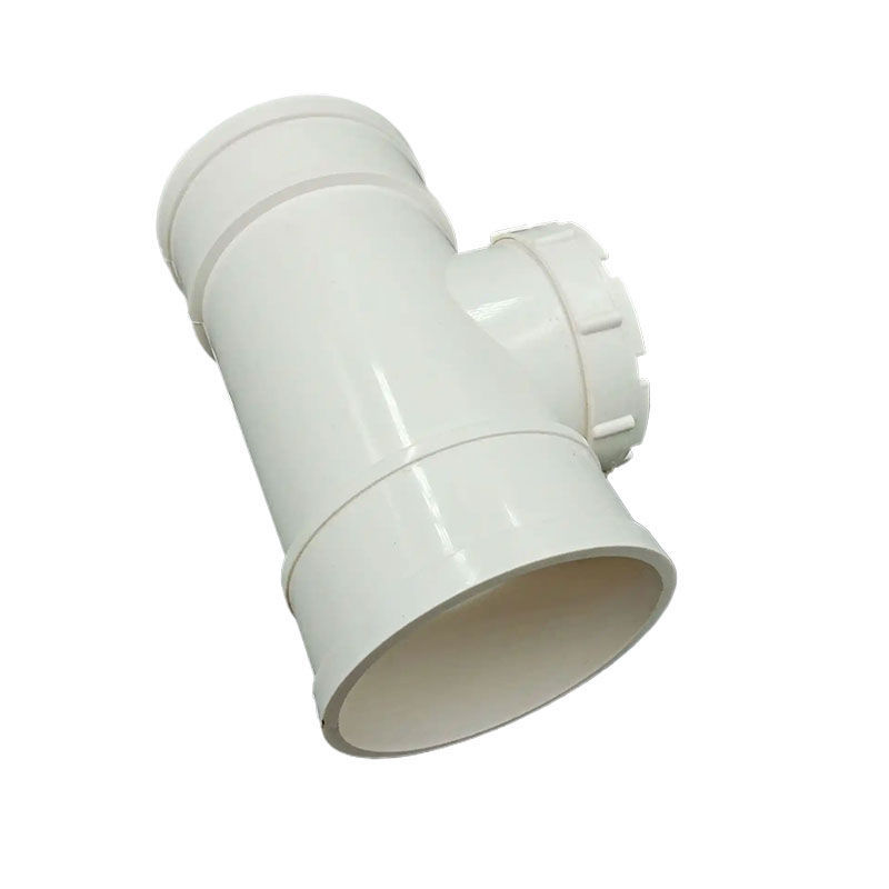 (PVC-U) drain fitting with inspection and expansion joint
