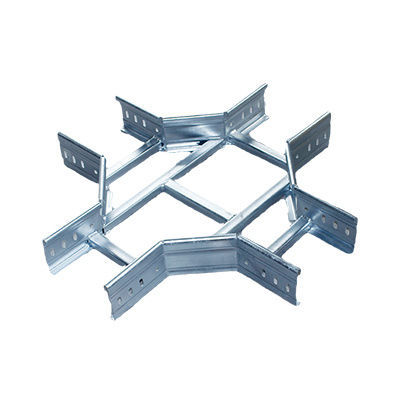 Galvanized ladder-type cable tray four-way
