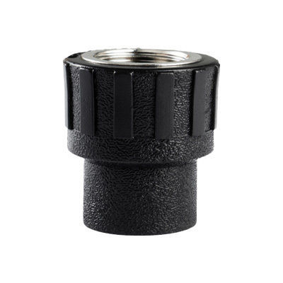 PE socket fitting inner thread straight through