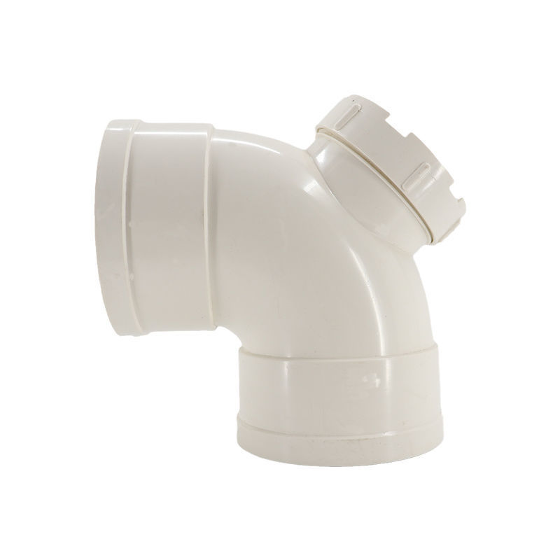 (PVC-U) Drain fitting 90° elbow (with inspection)