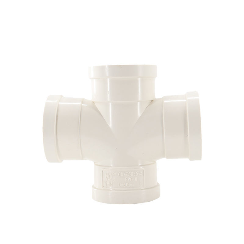 (PVC-U) drainage pipe fitting, four-way flow