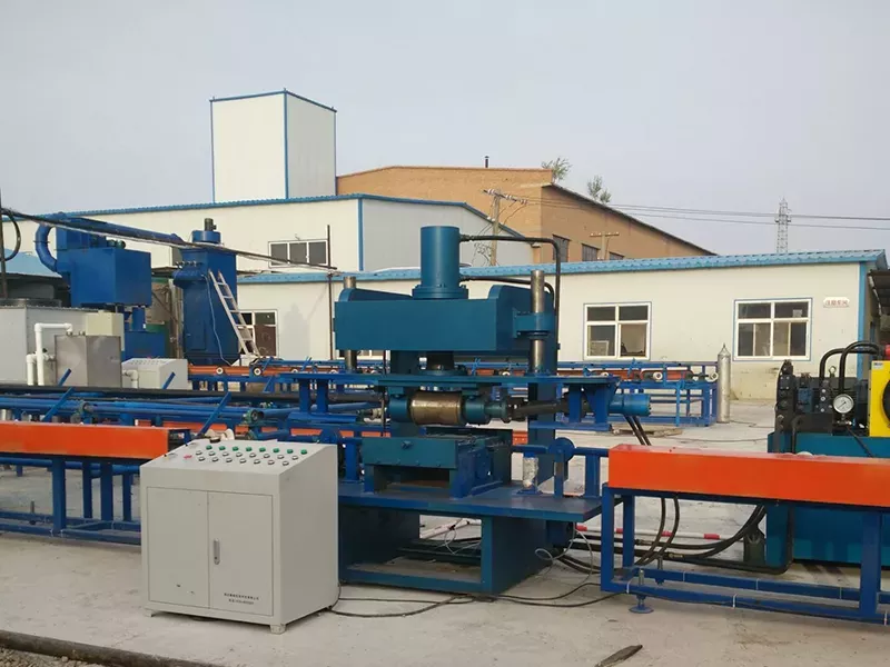 Straightening production line of rod material