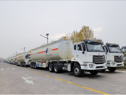 120 tank trucks dispatch ceremony