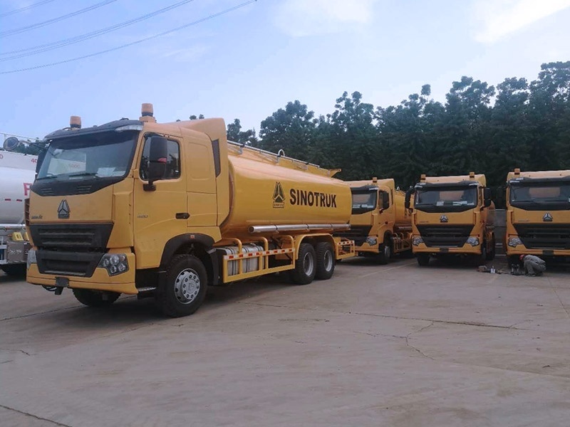 Delivery site of customized oil tank trucks produced by Djibouti customers