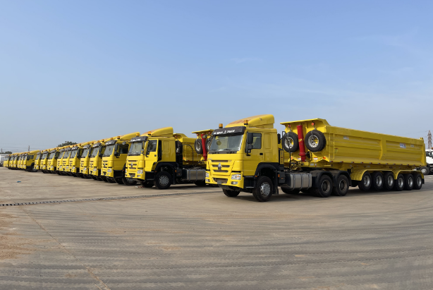 The assembled Sinotruk mining vehicle is ready to go