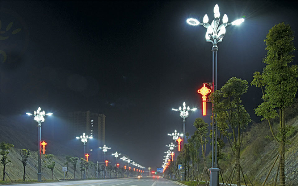 Projet de lampadaires de la ville et du gouvernement du comté de Xingye, Guangxi