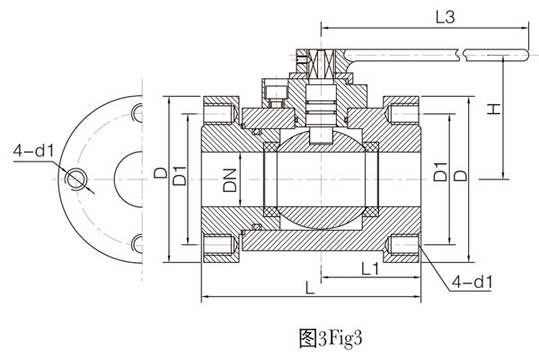 High-pressure manual ball valve