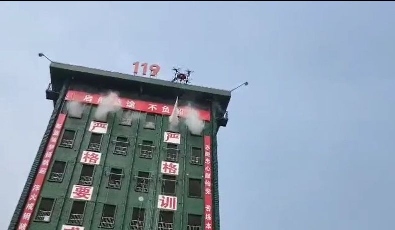 四川国飞受邀参加广州无人机高层灭火演练