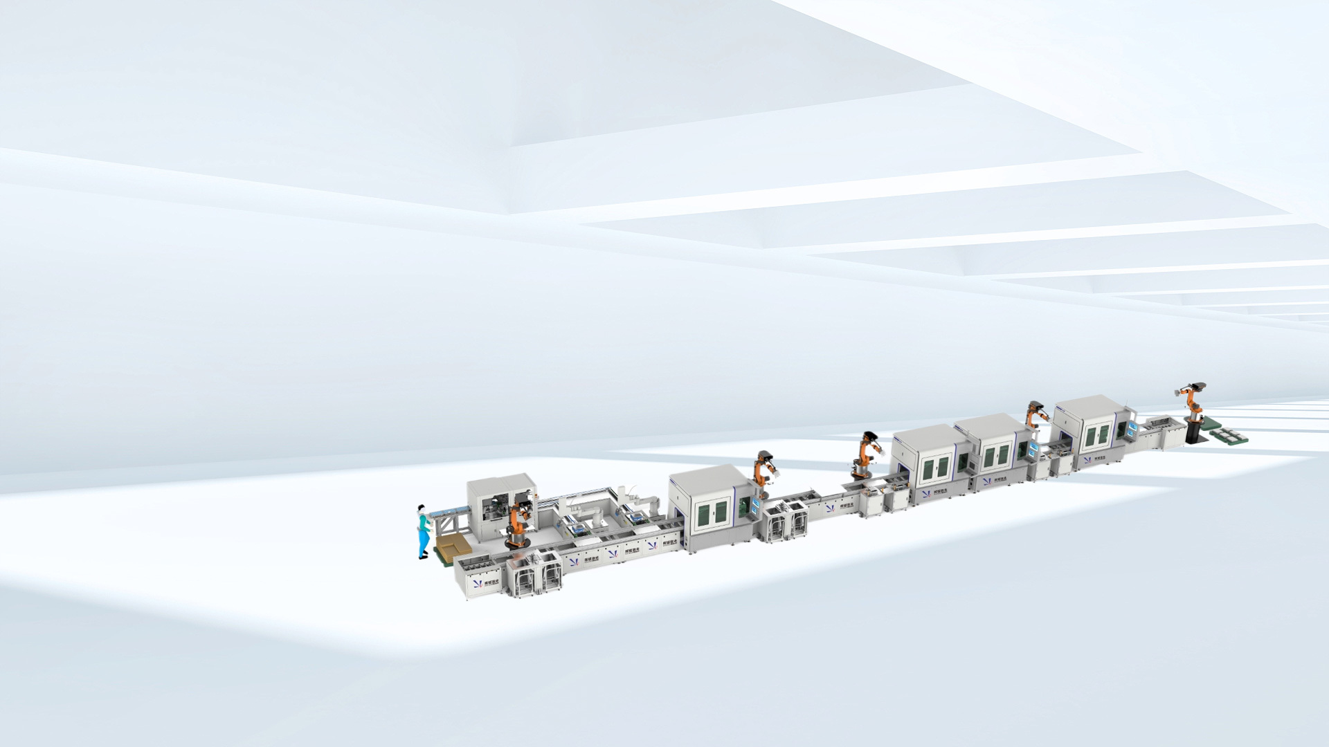 EV Cylindrical Battery Module PACK Assembly Line