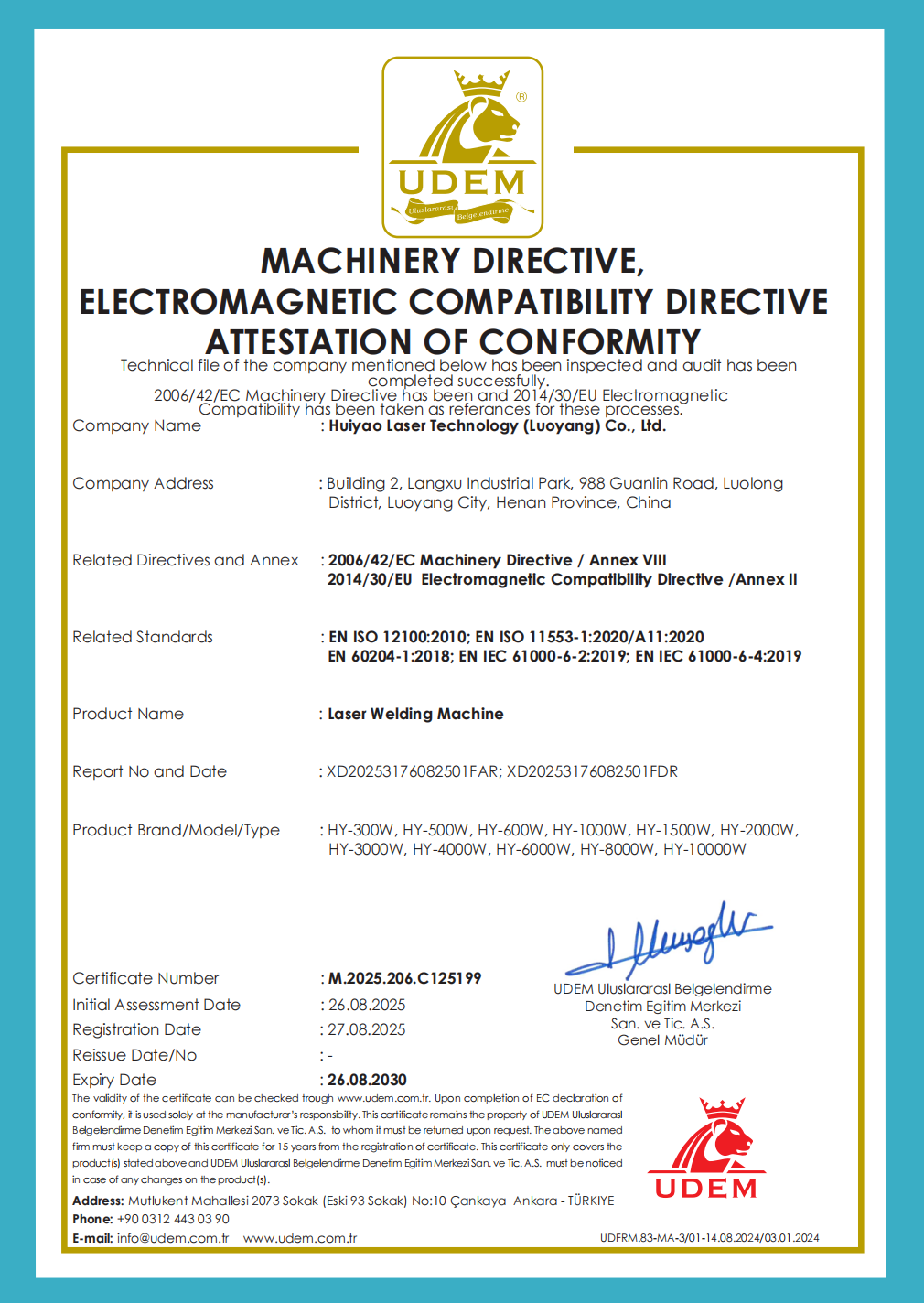CE certification