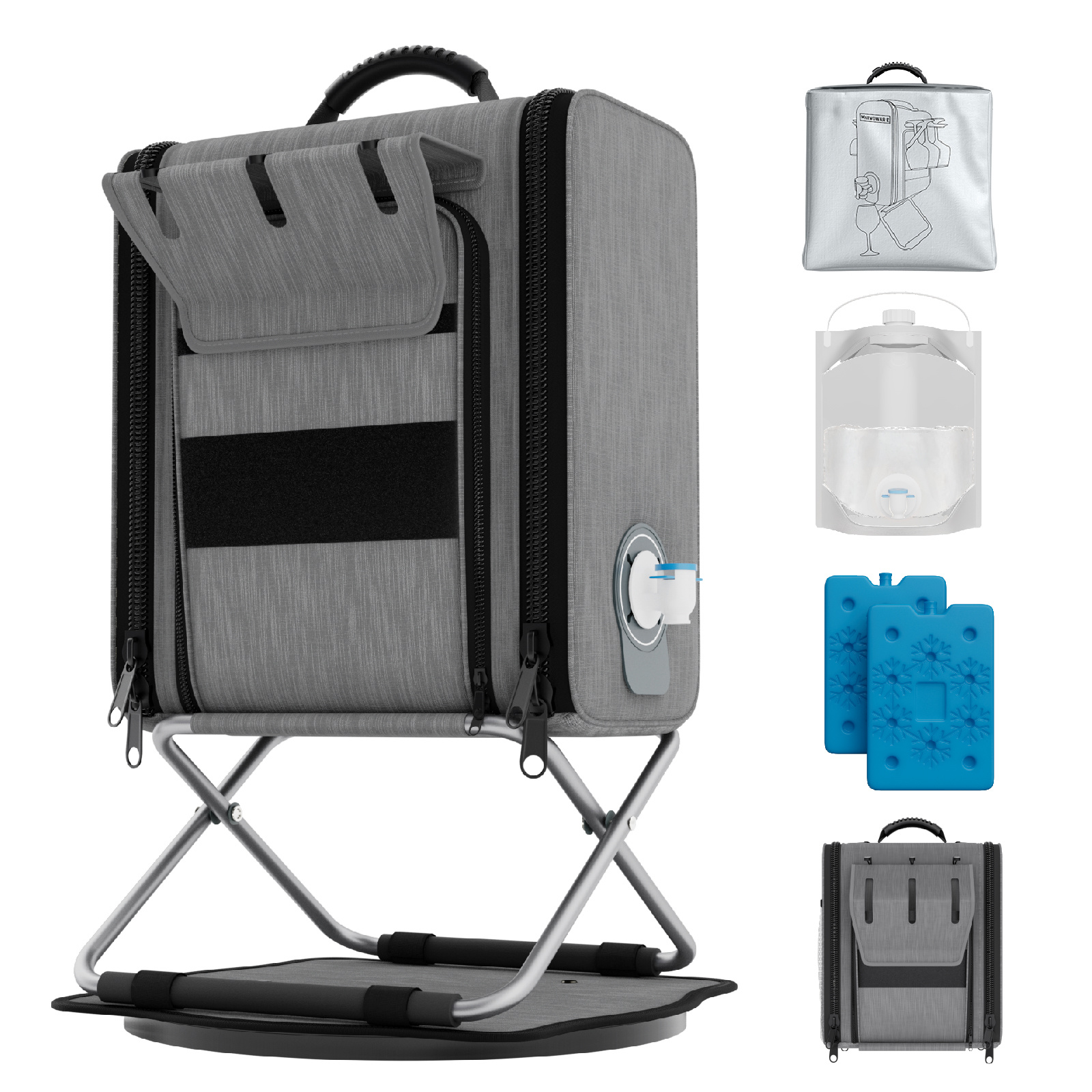 AF1139-Wine Bag w/ 360° Rotation Stand & 4L Food Grade Bladder