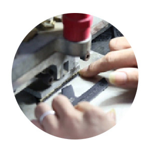 Debossed hot press printing Debossed hot press printing