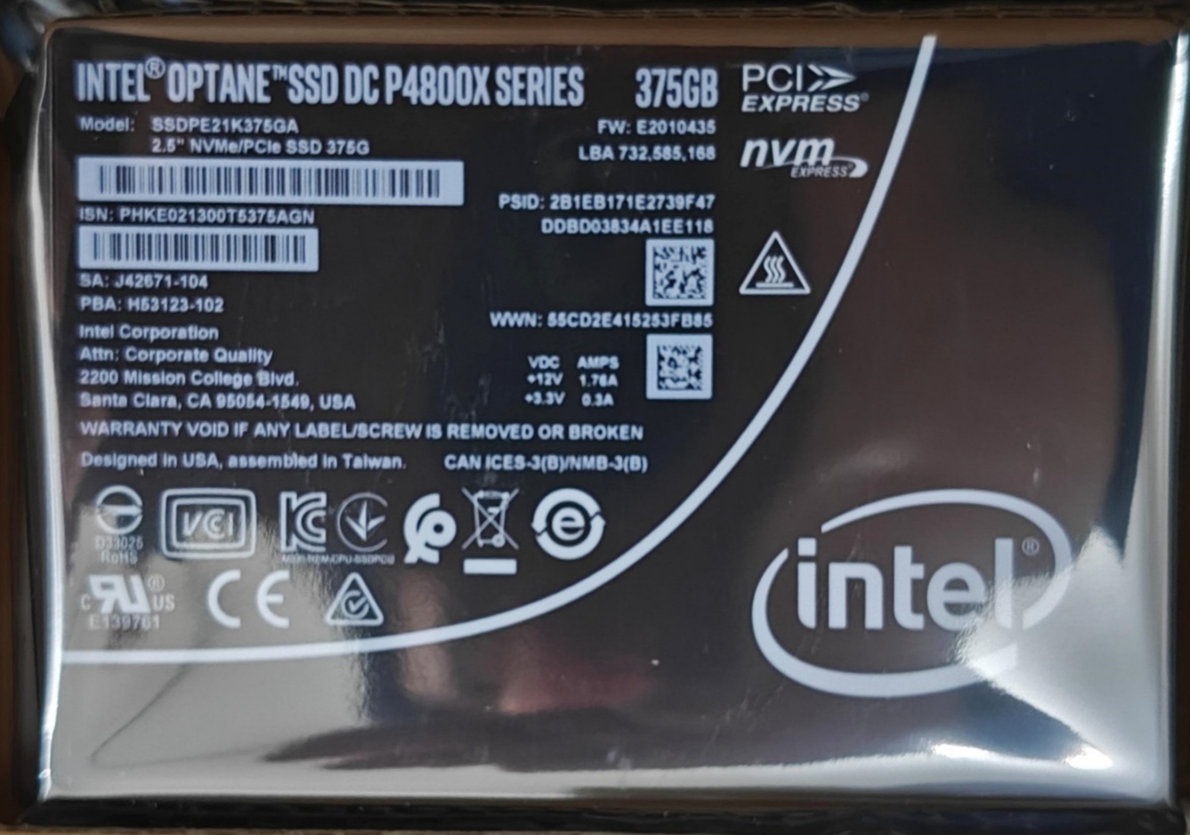 P4800X 375G U.2