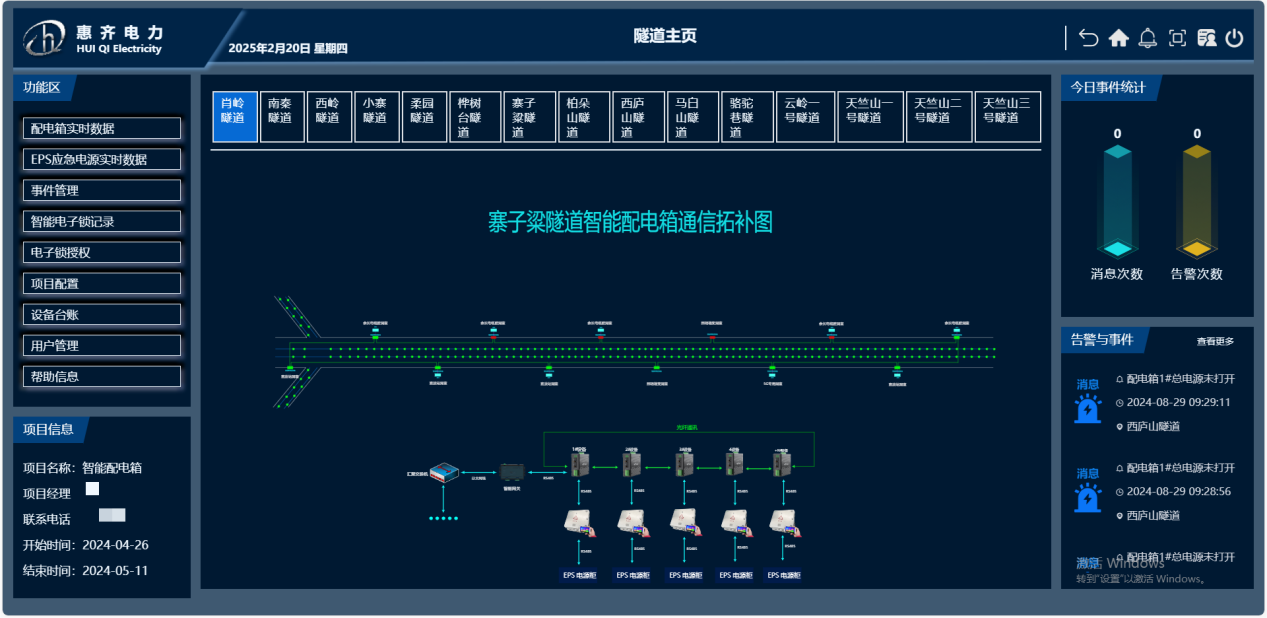 智能隧道配电箱管理系统
