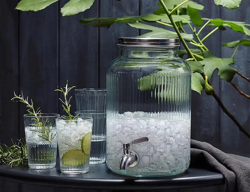 1.5 Gallon Glass Beverage Drink Dispenser