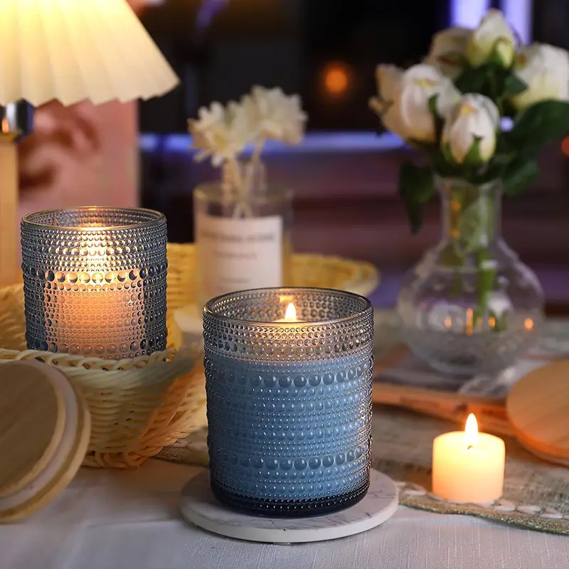 Blue Candle Jars for Making Candles