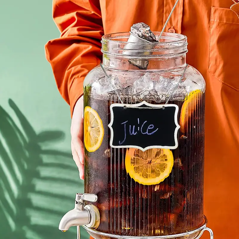 1.5 Gallon Glass Beverage Drink Dispenser