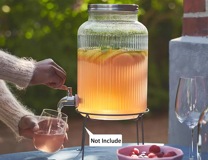 1.5 Gallon Glass Beverage Drink Dispenser