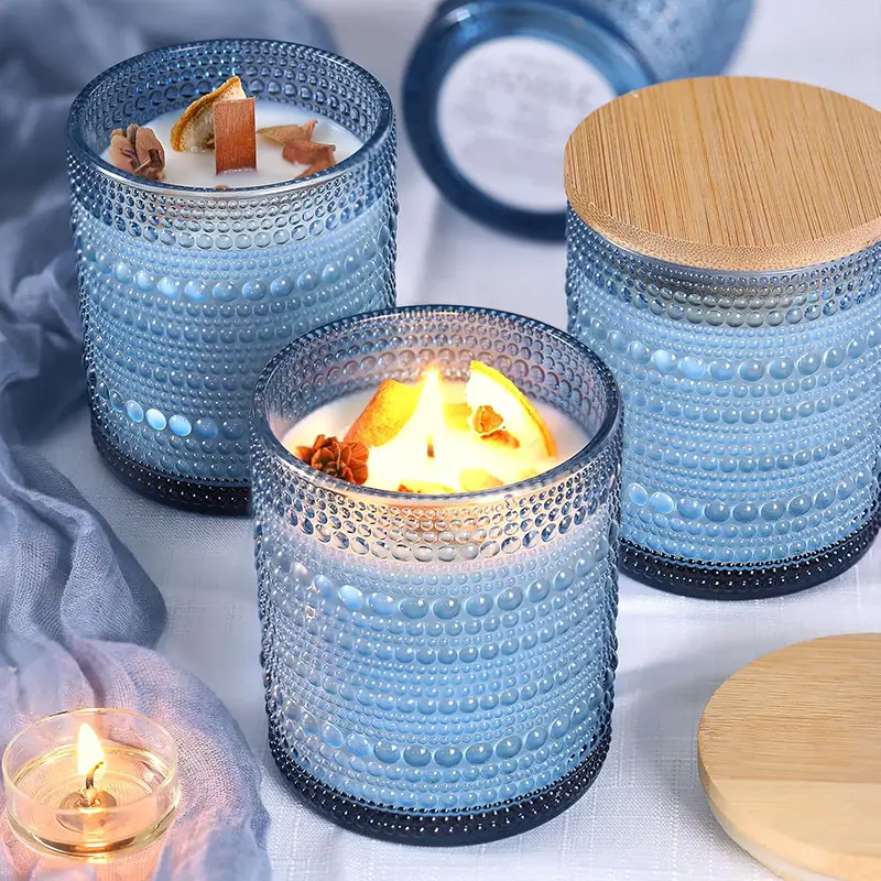 Blue Candle Jars for Making Candles