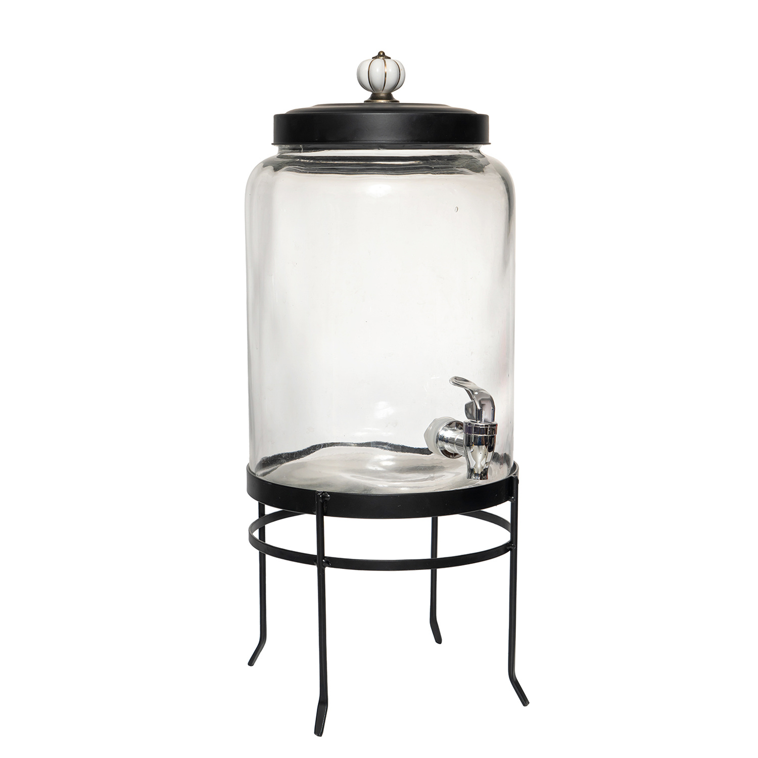 Glass Drink Dispenser for Fridge,  Beverage Dispenser with Leakproof Stainless Steel Spigot, Water, Laundry Detergent, Juice Dispenser for BBQ, Picnic, Parties and Events