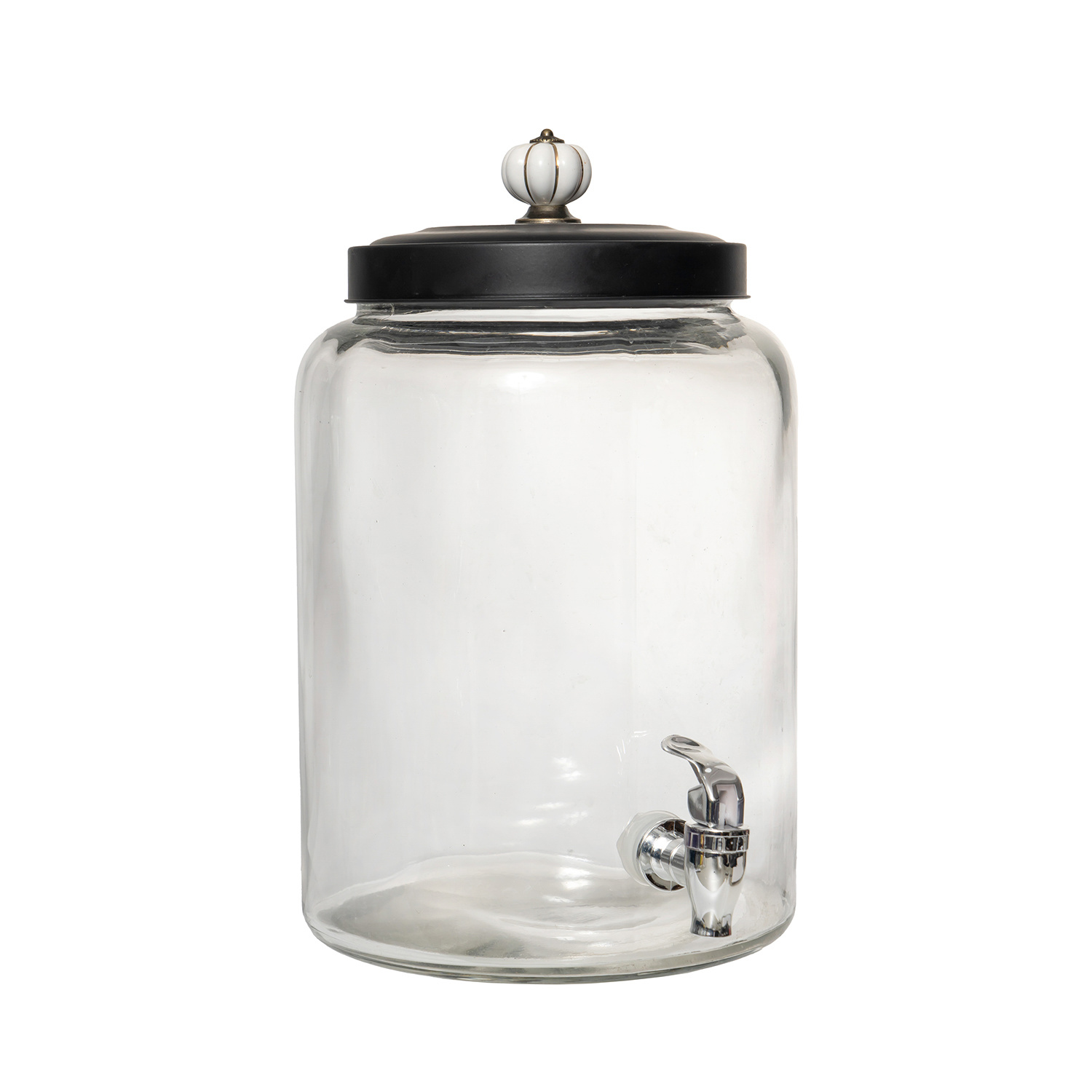 Glass Drink Dispenser for Fridge,  Beverage Dispenser with Leakproof Stainless Steel Spigot, Water, Laundry Detergent, Juice Dispenser for BBQ, Picnic, Parties and Events