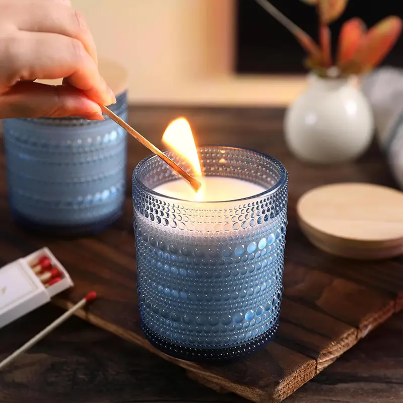 Blue Candle Jars for Making Candles