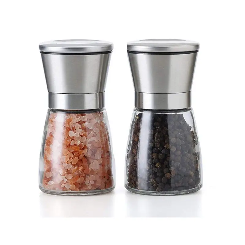 Glass Spice Bottle With Grinder Top