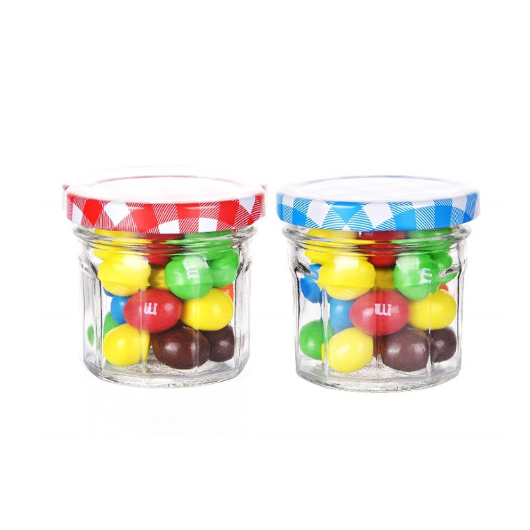 Glass candy jar with lid