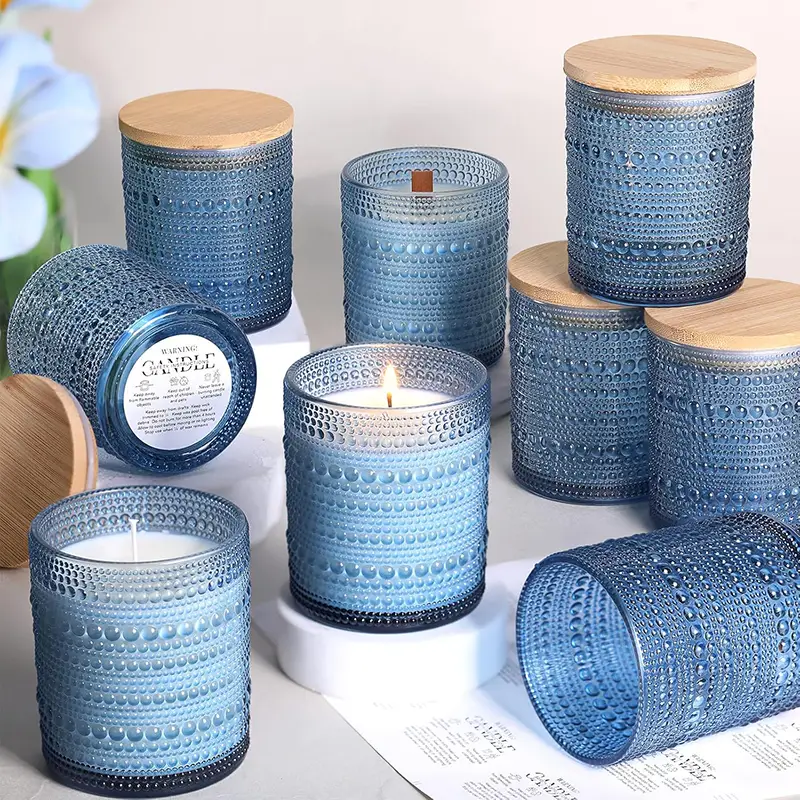 Blue Candle Jars for Making Candles