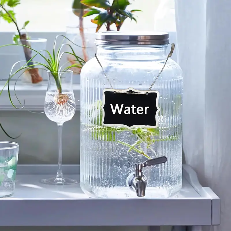 1.5 Gallon Glass Beverage Drink Dispenser