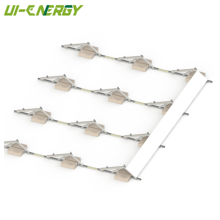 Cheap aluminum adjustable angle ballast solar panel mounting structures