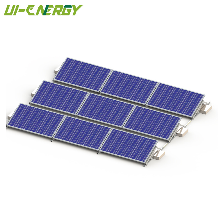 Cheap aluminum adjustable angle ballast solar panel mounting structures
